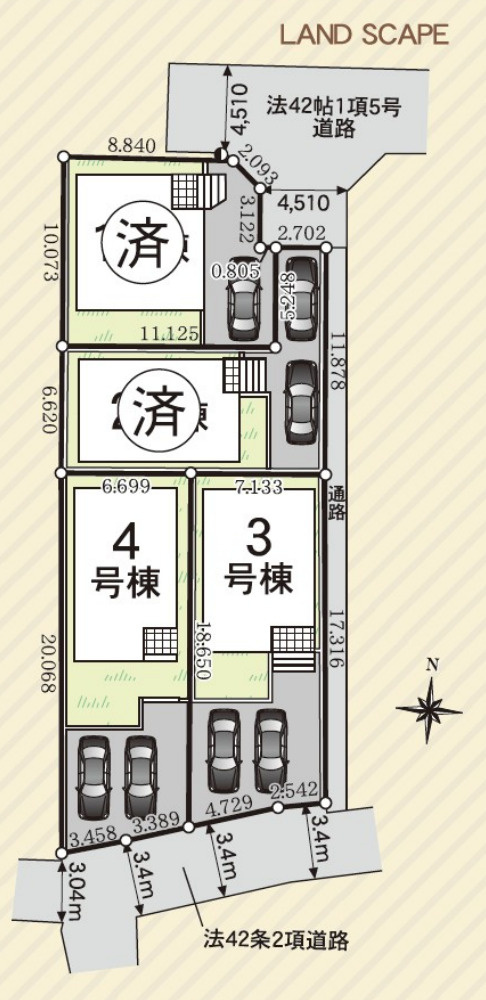 横浜市瀬谷区阿久和西4丁目　新築戸建【仲介手数料無料】の区画図