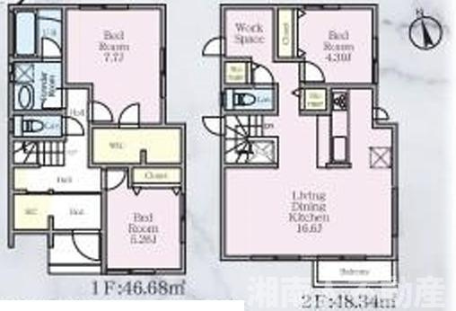 葉山町下山口１０９３新築戸建ての間取り