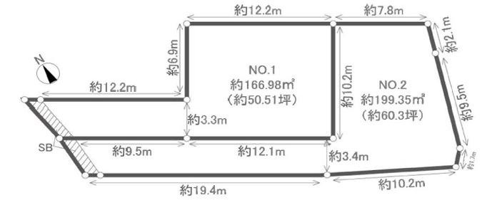 葉山町堀内８１９－４売地の土地図