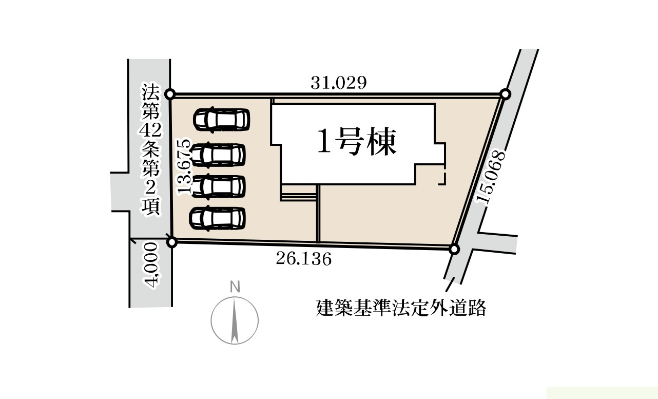 前橋市国領町第2　新築住宅全1の区画図|◇土地121.15坪◇