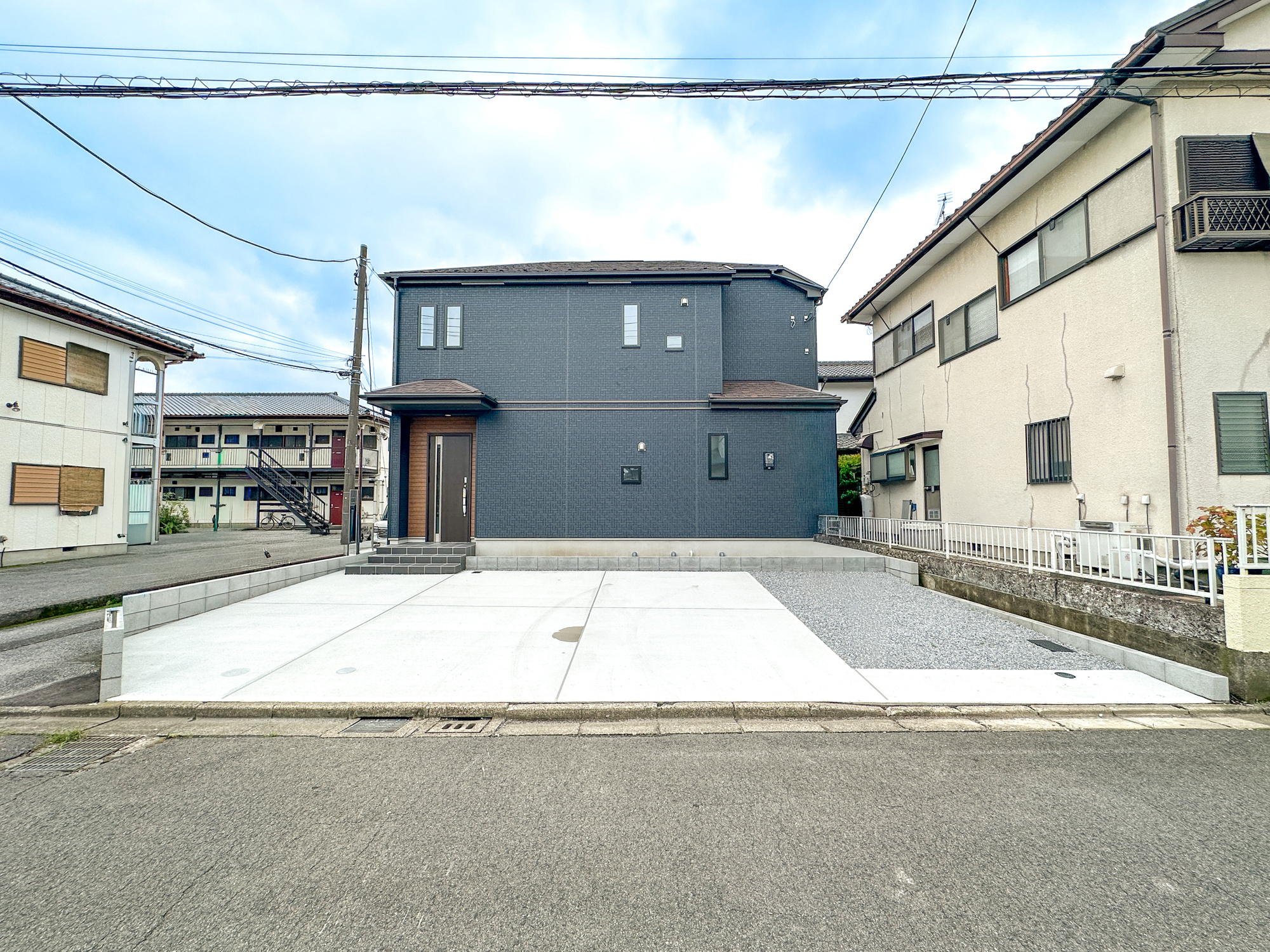 宇都宮市御幸ヶ原町126番　新築住宅全１棟の駐車場|車庫土間施工、駐車3台可能です(^^♪