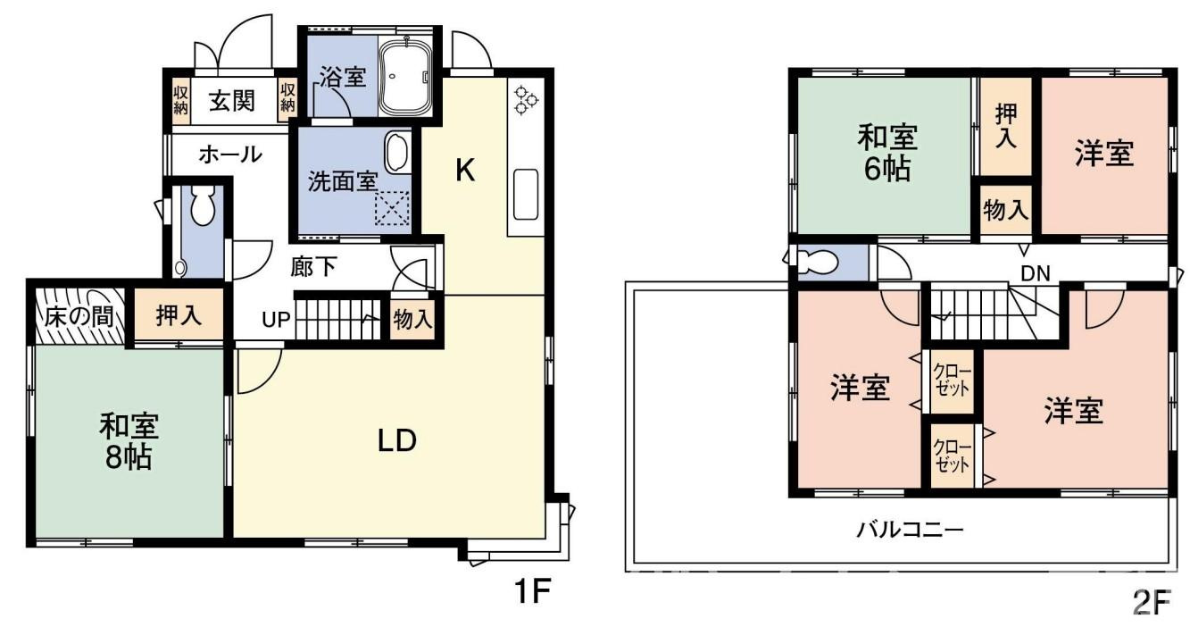 市原市ちはら台南5丁目　中古戸建の間取り