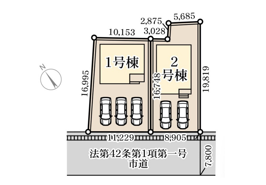 前橋市幸塚町第2　新築住宅全2棟の区画図|「初めまして！」が集まる分譲地。たくさんの子供たちが年齢を問わずに、仲良く一緒に成長できるのは分譲地の特徴ですね。