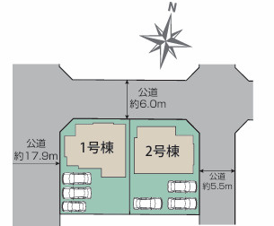 壬生町幸町３丁目　新築住宅全２棟の区画図|「初めまして！」が集まる分譲地。たくさんの子供たちが年齢を問わずに、仲良く一緒に成長できるのは分譲地の特徴ですね。