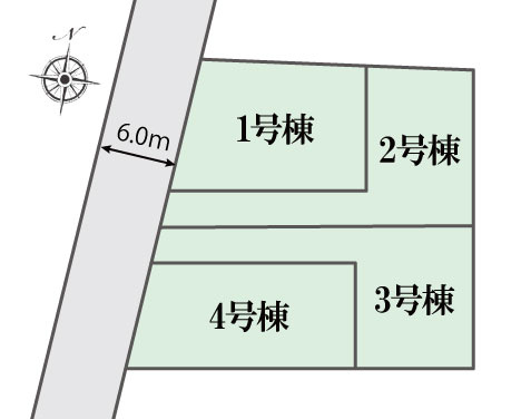 町田市鶴川４丁目の新築一戸建の区画図