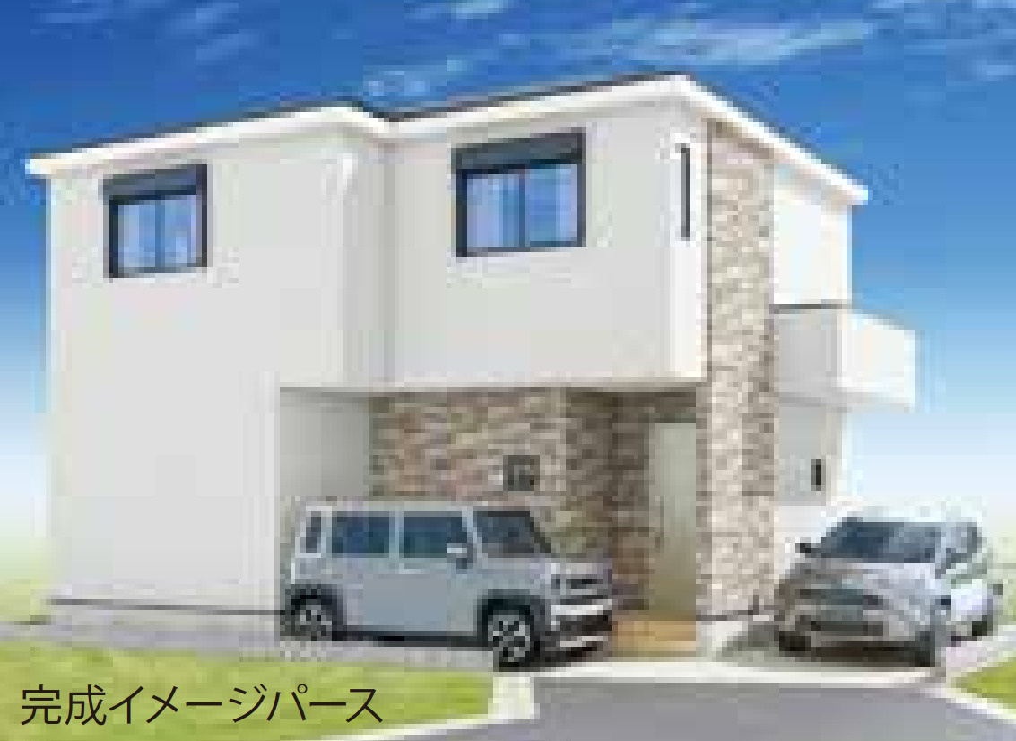 横浜市戸塚区名瀬町 新築戸建て【仲介手数料無料】カースペース2台の外観パース