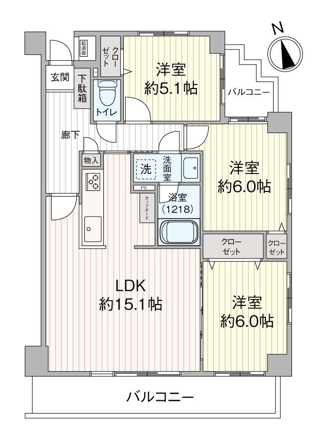 ダイアパレス上杉東の間取り