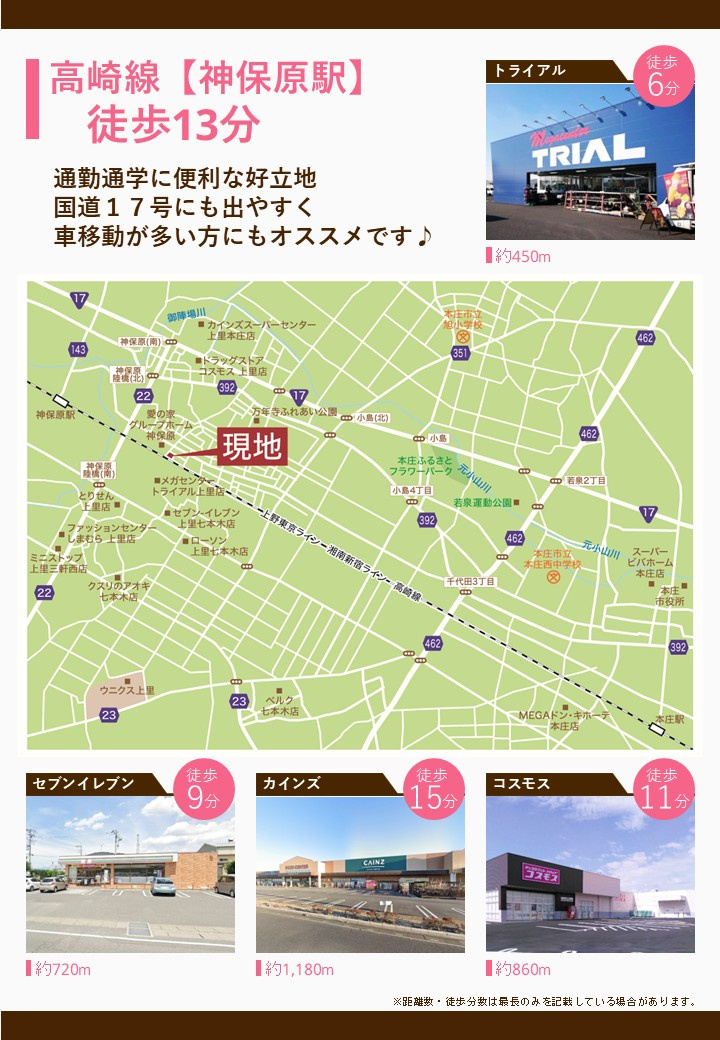 【本庄市下野堂　周辺環境】