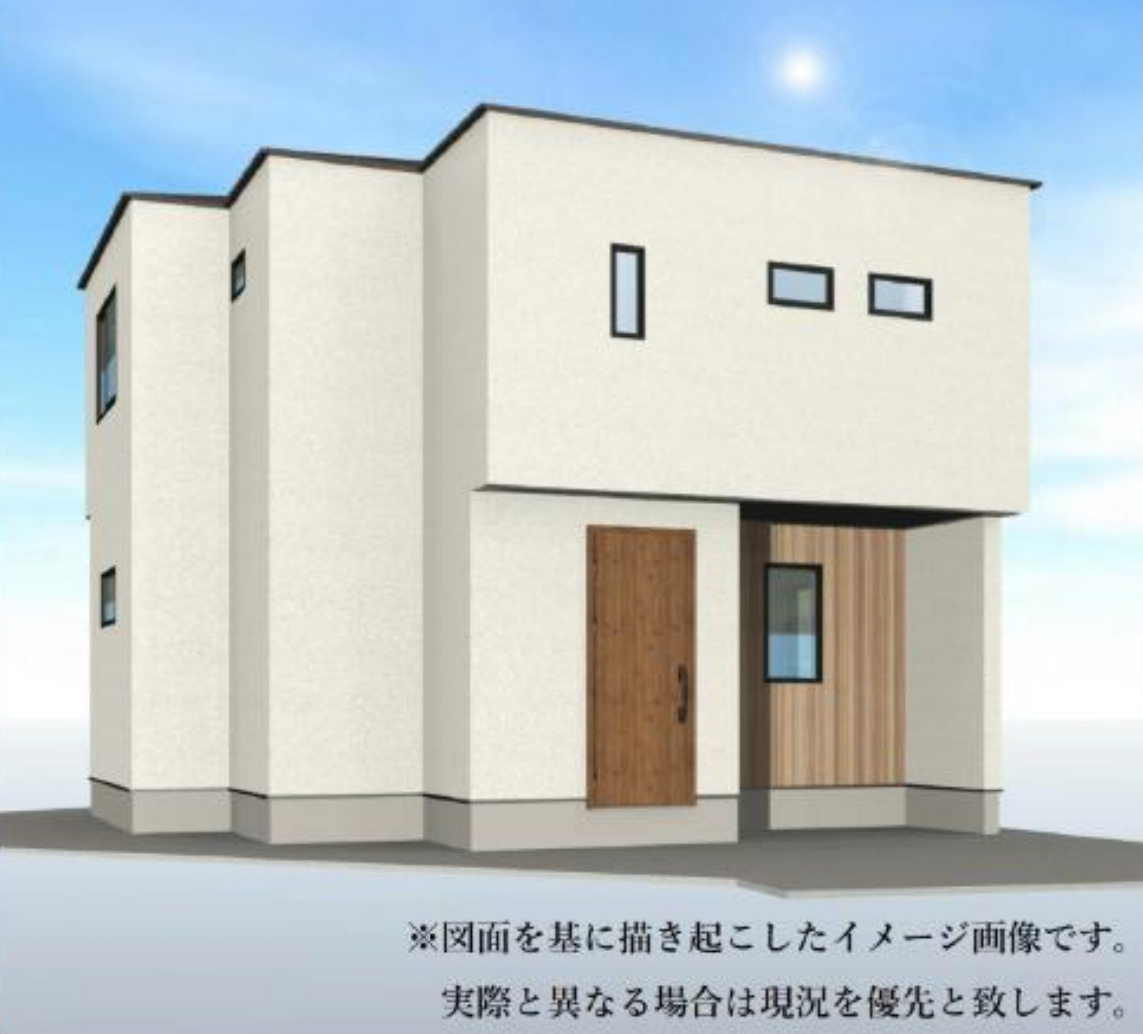 横浜市旭区上白根町 新築戸建て【仲介手数料無料】の外観パース