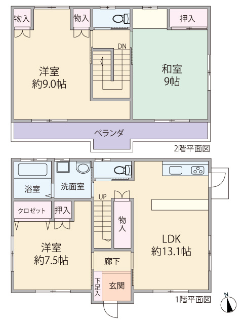  ≪120坪超の敷地≫駐車3台以上可♪仙台市青葉区高野原戸建の間取り|◆当日・平日のご案内大歓迎◆ 3LDK、価格2280万円、建物面積95.22m2 お早めにお問い合わせください