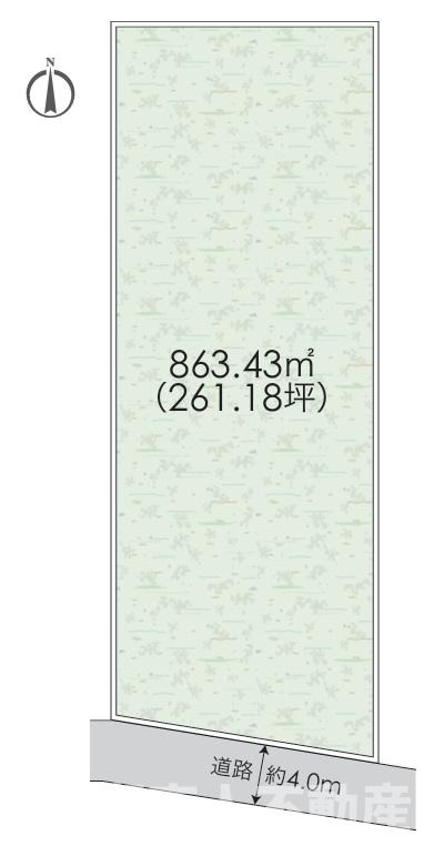 平塚市万田１丁目売地の土地図