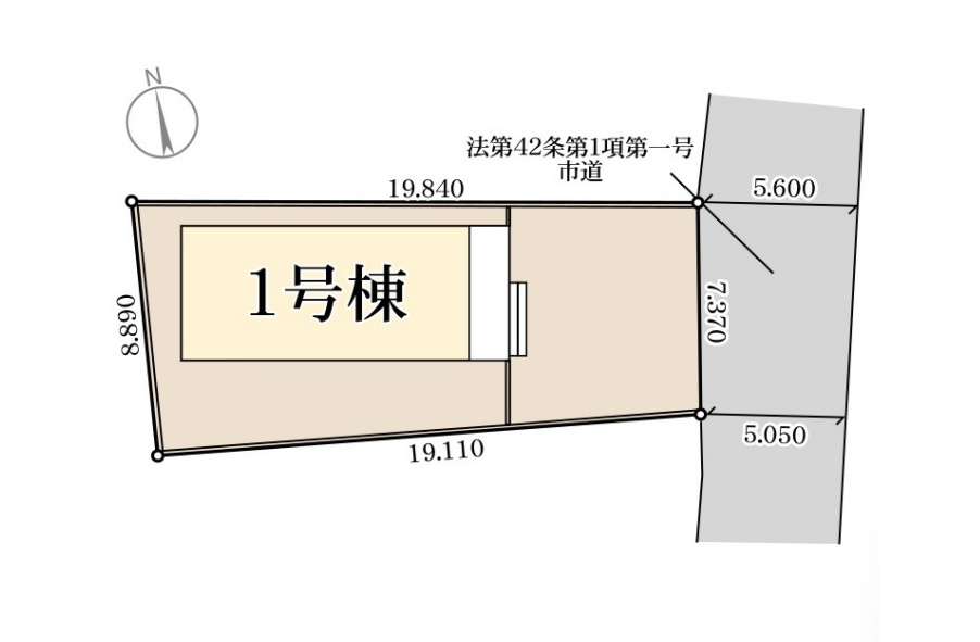藤岡市藤岡第13　新築住宅全1棟の区画図