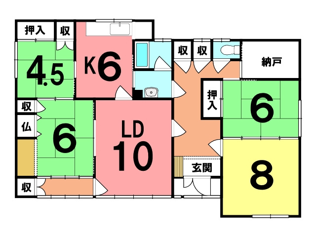 登別市美園町4丁目26-2　中古住宅の間取り