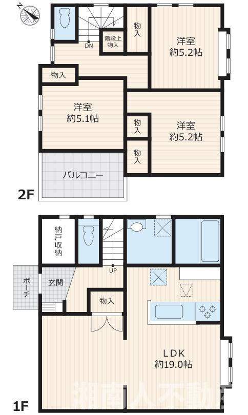 茅ケ崎市南湖５丁目１６－４３戸建の間取り