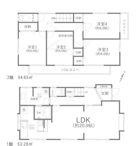 藤沢市大鋸三丁目戸建の間取り