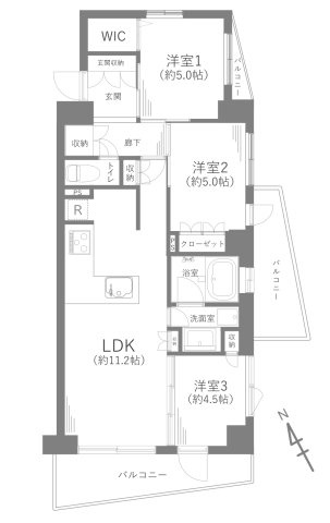 ヴェレーナ江ノ島の間取り
