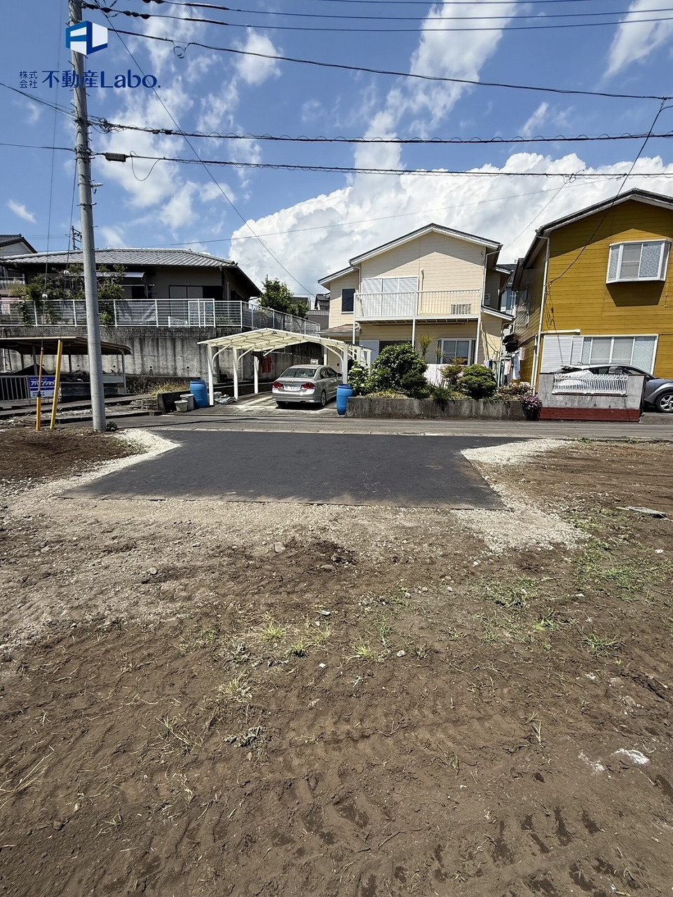 クレイドルガーデン　富士市石坂第5　全4棟の前面道路含む現地写真|自宅防犯カメラがあるので安心安全♪