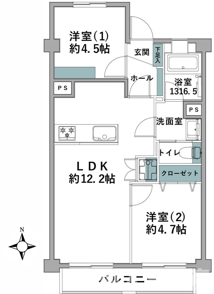 湘南マンションの間取り