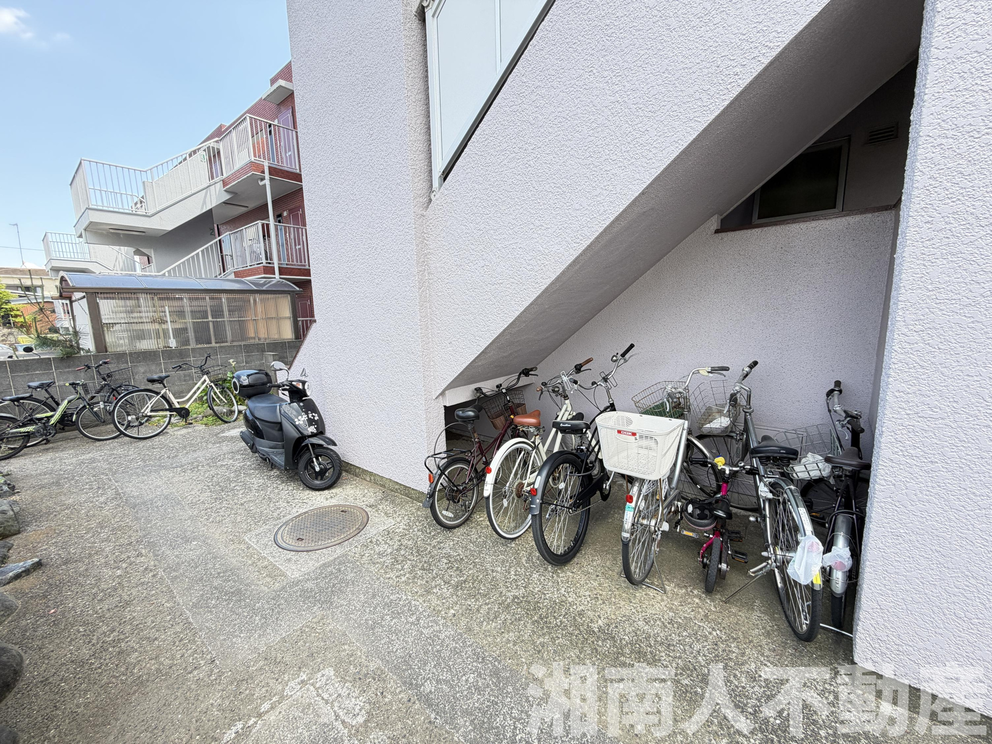 湘南マンションの駐輪場