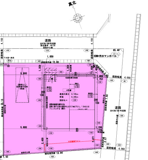 クレイドルガーデン　富士市石坂第5　全4棟の区画図|【4号棟配置図】
