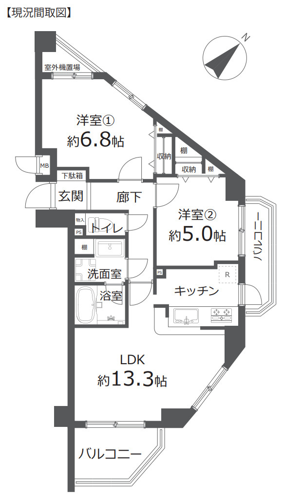 ライオンズマンション美しが丘【仲介手数料無料】ペット可♪の間取り