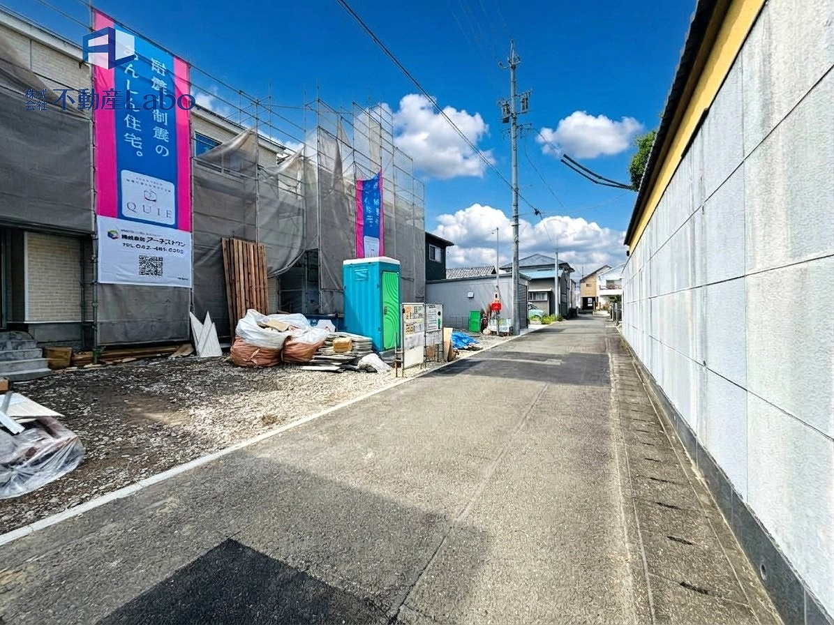 クレイドルガーデン　清水区江尻台町第3　全2棟の前面道路含む現地写真|ただいま外装内装とも建設中です♪
出来上がりが楽しみです♪
