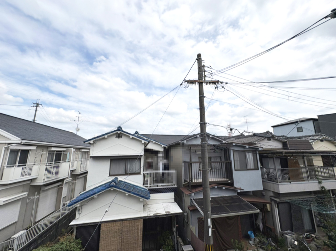 高槻市野田二丁目戸建の展望|東側バルコニーからの東向きの眺望です。