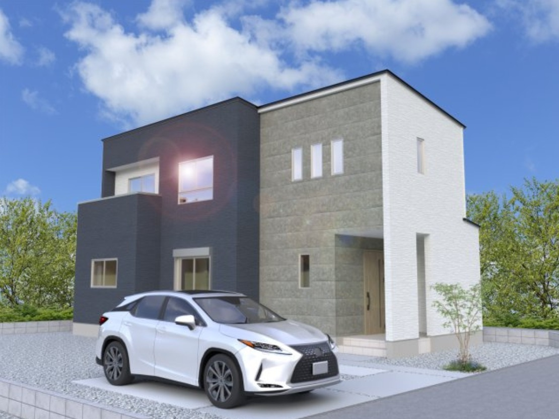伊勢崎市三室町第3期　新築住宅全5棟の外観パース|外観イメージ