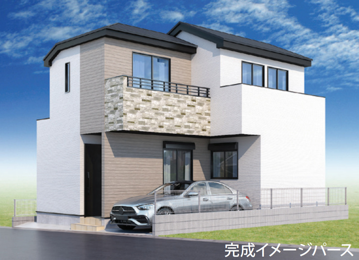 横浜市保土ヶ谷区権太坂1丁目 新築戸建て【仲介手数料無料】の外観パース